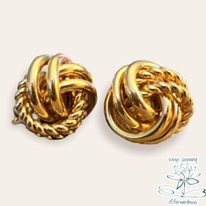 Napier Vintage Gold Tone Earrings